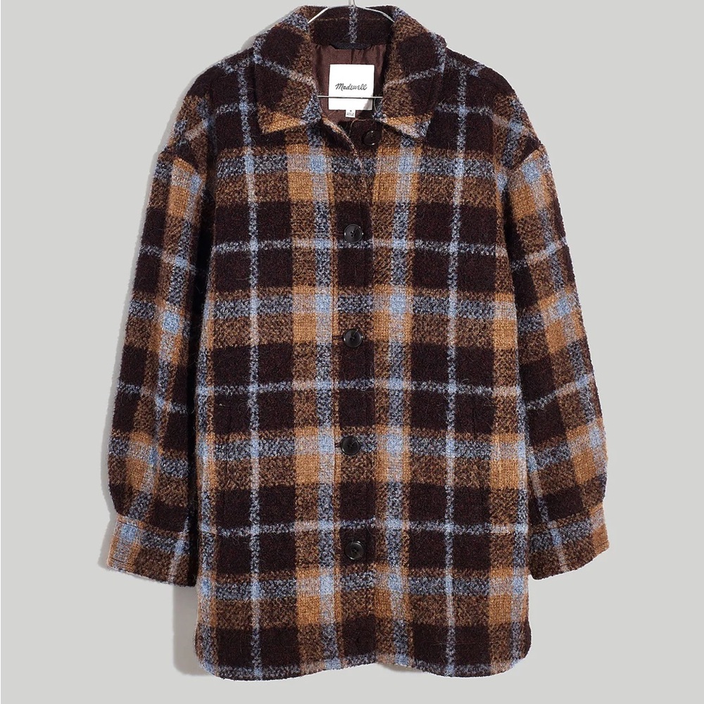 Madewell Plus Belrose Shirt-Jacket in Cassel Plaid - Picture 4 of 5